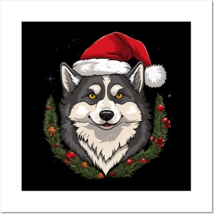 Alaskan Husky Christmas Posters and Art